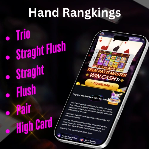 teen patti box hand rankings